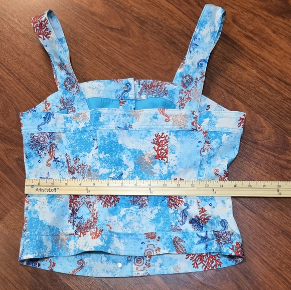 NWOT WHBM Bodice Top Coral Seahorse - Picture 11 of 13